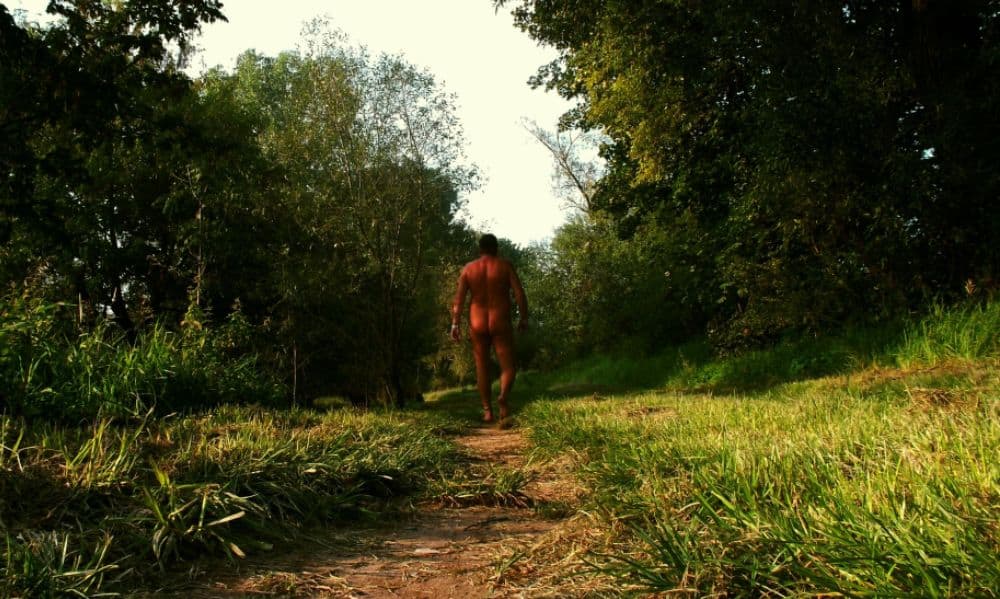 naked hiking